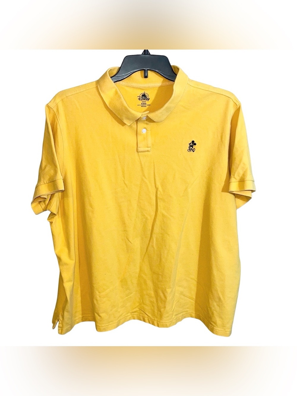 Disney Mickey Mouse Short Sleeve Polo Shirt Men’s XXXL Yellow Black